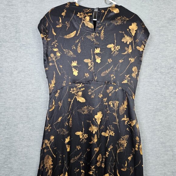 Allsaints Gianna Heligan midi dress handkerchief hem Silk Blend Women’s Sz 6 NEW - Picture 8 of 16